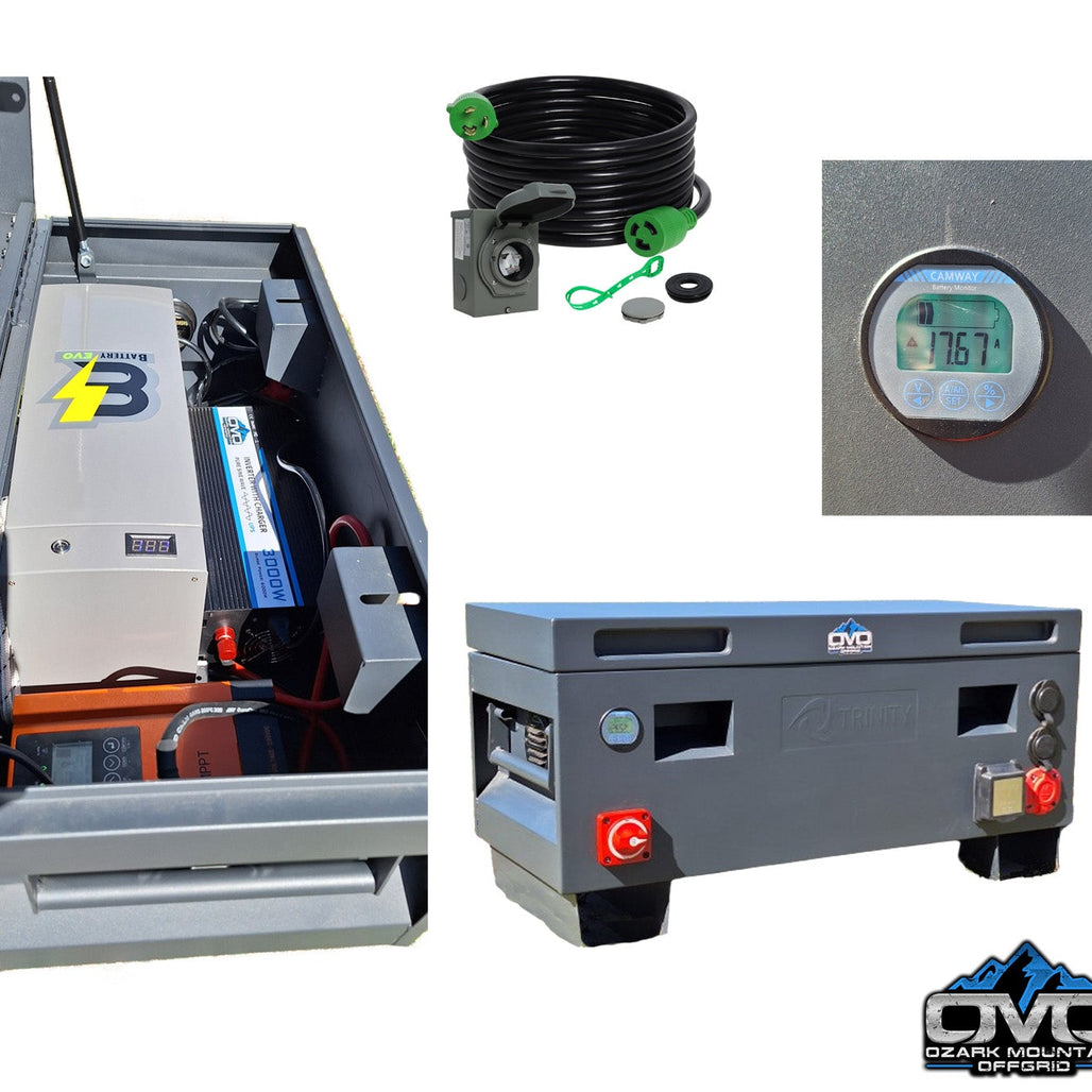 Boat Dock Offgrid Solar Kit - Portable with Plug and Play Connections (No Solar Panels)