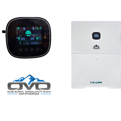 16' Expanded Model Enclosed SOLAR POWERED Offgrid Self-Sufficient Trailer - BASE MODEL w Expanded 10K Split Phase 120V/240V OMO E-Line Inverter + 10.24kWh OMO E-Line Lithium Battery