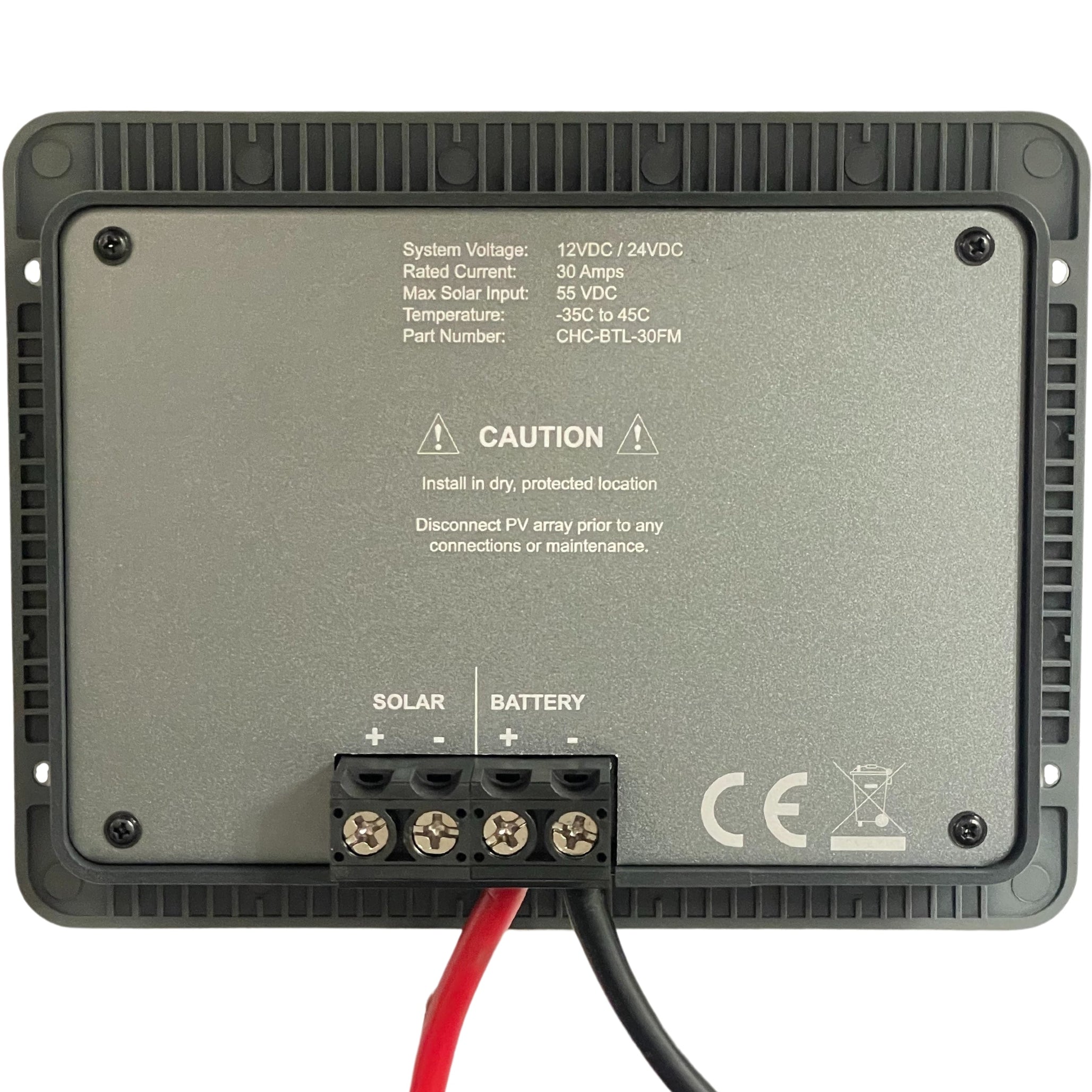 30-Amp Flush Mount LCD PWM Solar Charge Controller with Wireless Connectivity