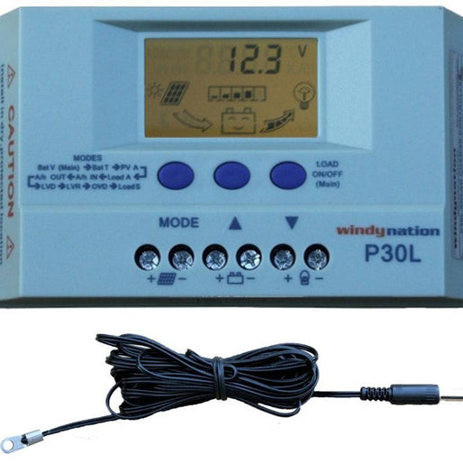 100-Watt Monocrystalline Solar Panel Kits with P30L LCD Solar Charge Controller