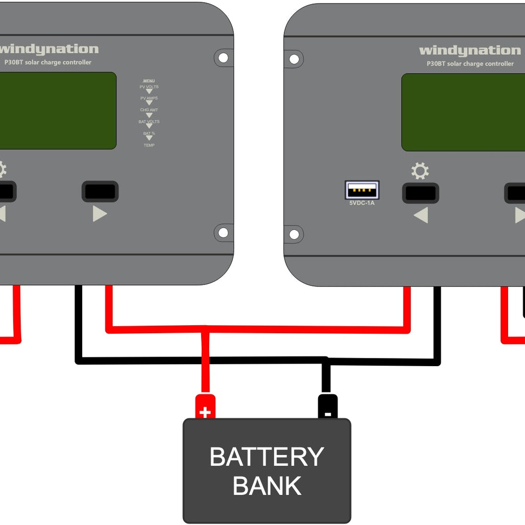 30-Amp Flush Mount LCD PWM Solar Charge Controller with Wireless Connectivity