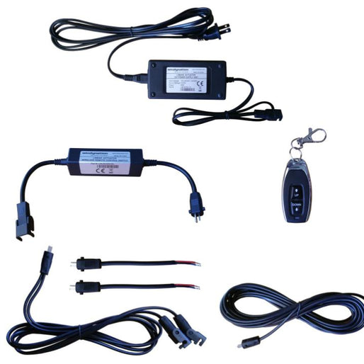 Linear Actuator or DC Motor Power Supply + DPDT Wireless Remote Control Up Down Switch + Wiring