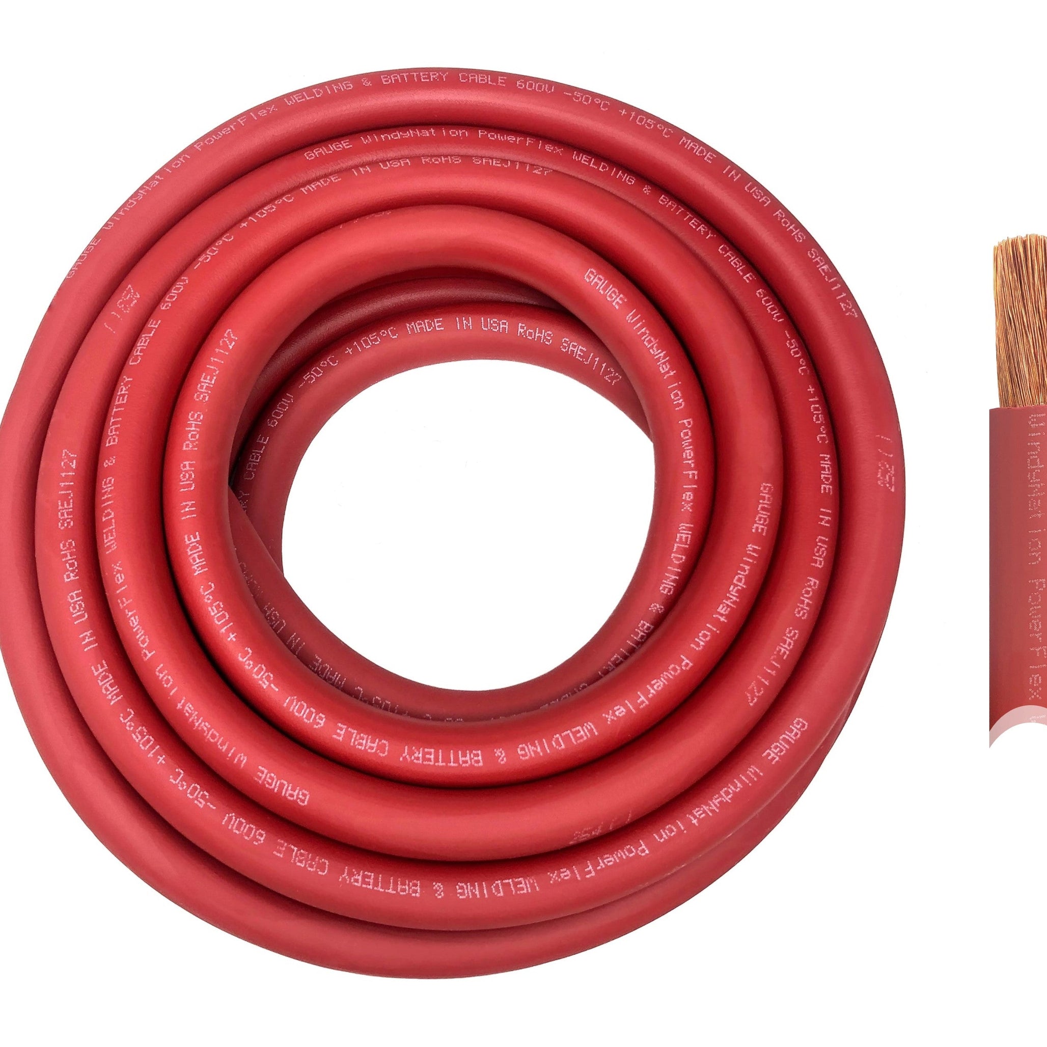 2 Gauge Pure Copper Ultra Flexible Welding & Battery Cable