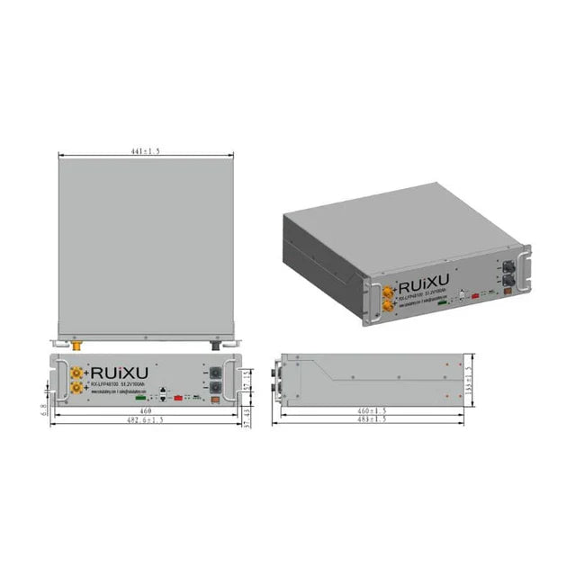 RUIXU Battery | Server Rack 3U Battery | RX-LFP48100 | UL1973 Certified | UL9540