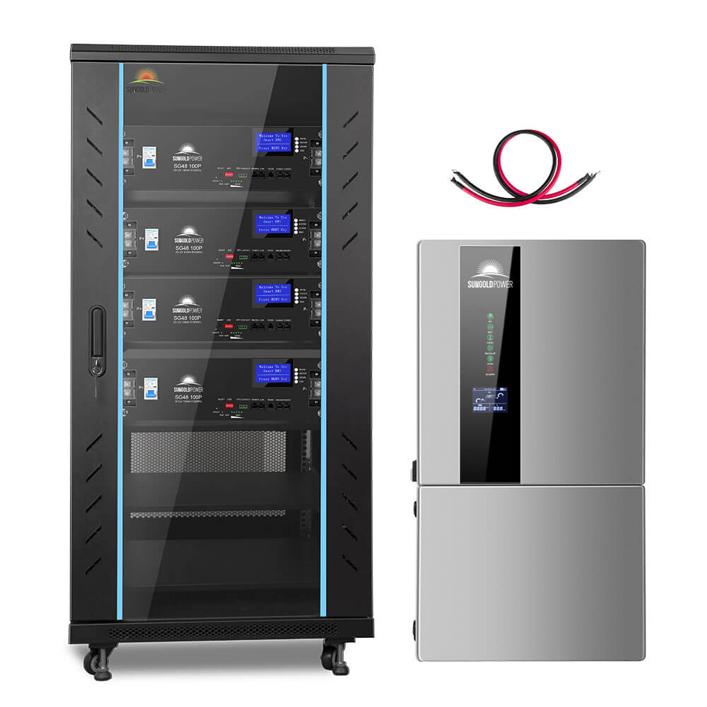 Hybrid Solar Kit 11.4KW 48V Split Phase 20.48KWH/50.2KWH Lithium Battery 450 Watt Solar Panel SGH-11N2E/ SGH-11N5E