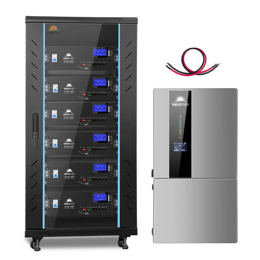 Hybrid Solar Kit 11.4KW 48V Split Phase 30.72KWH Lithium Battery 28 X 450 Watt Solar Panel SGH-11N3E