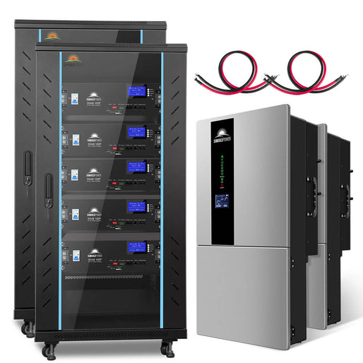 Hybrid Solar Kit 11.4KW 48V Split Phase 51.2 KWH Lithium Battery 36 X 450 Watt Solar Panel  SGH-11N5E