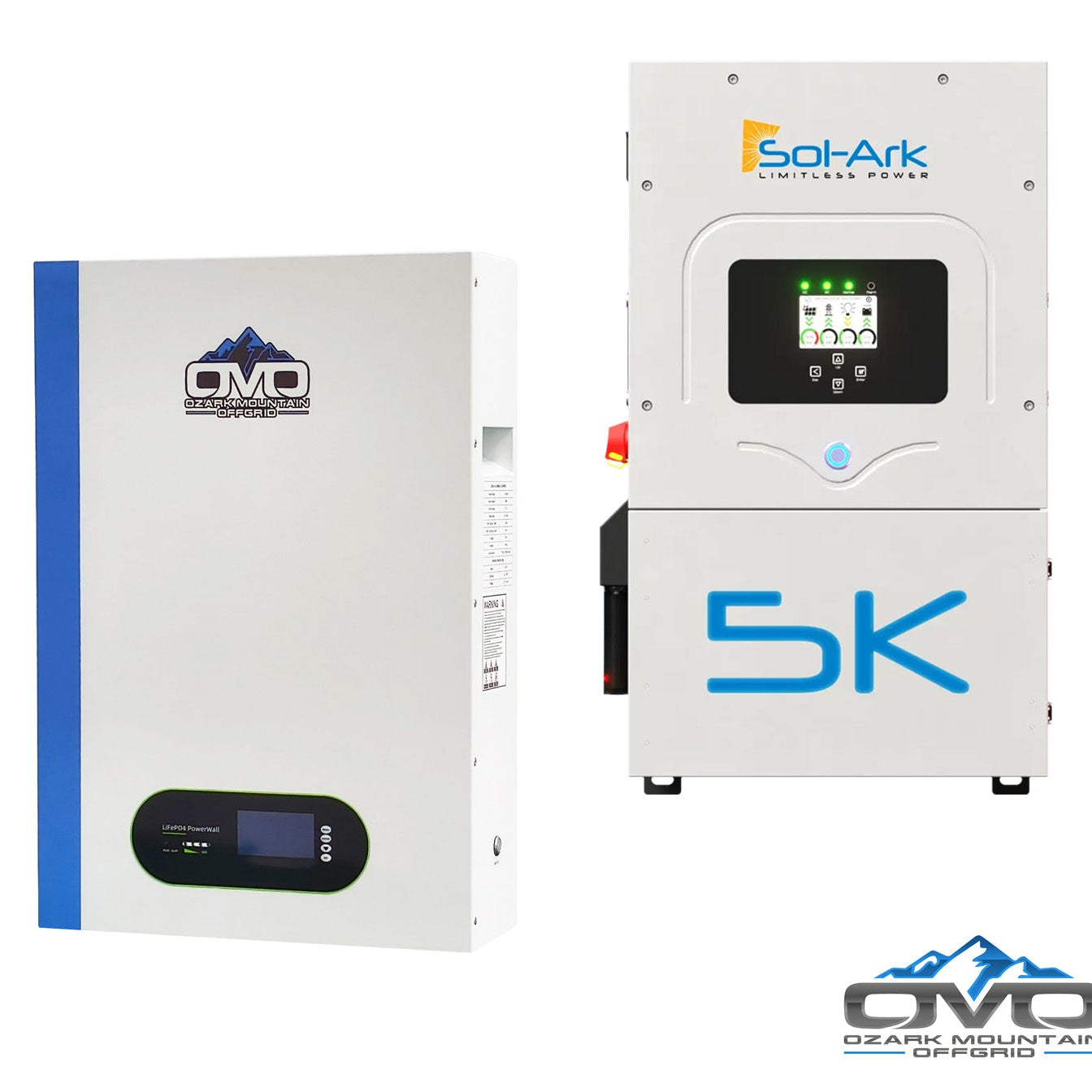 5K Sol-Ark Inverter + 5.12kWh OMO 48V Patriot Lithium Battery