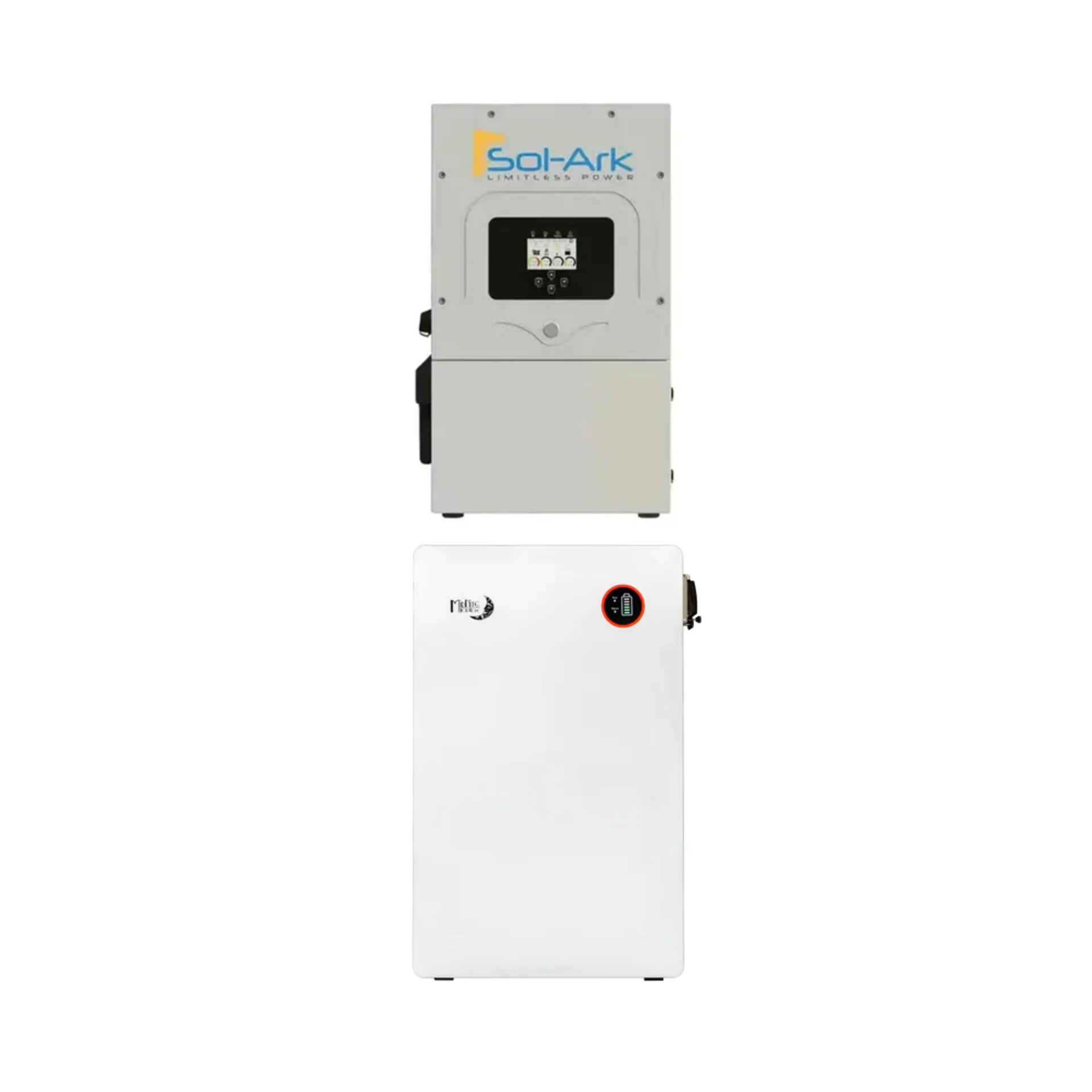 Sol-Ark 15kW Hybrid Inverter + Midnite Solar MNPowerflo16 ESS | 16.1 kWh Lithium Wall Mount Battery + 15kW Hybrid Inverter Bundle | Outdoor Rated Whole Home Backup