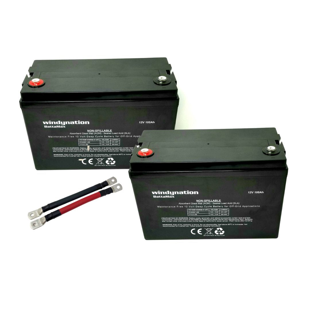 100 Amp-Hour 100ah 12V 12 Volt AGM Deep Cycle Sealed Lead Acid Battery