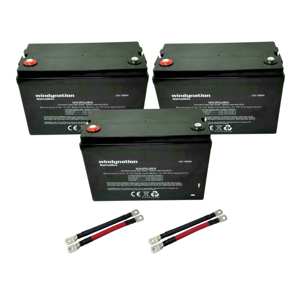 100 Amp-Hour 100ah 12V 12 Volt AGM Deep Cycle Sealed Lead Acid Battery