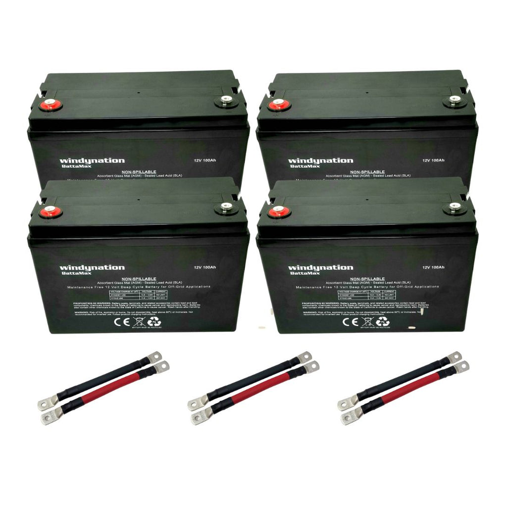 100 Amp-Hour 100ah 12V 12 Volt AGM Deep Cycle Sealed Lead Acid Battery