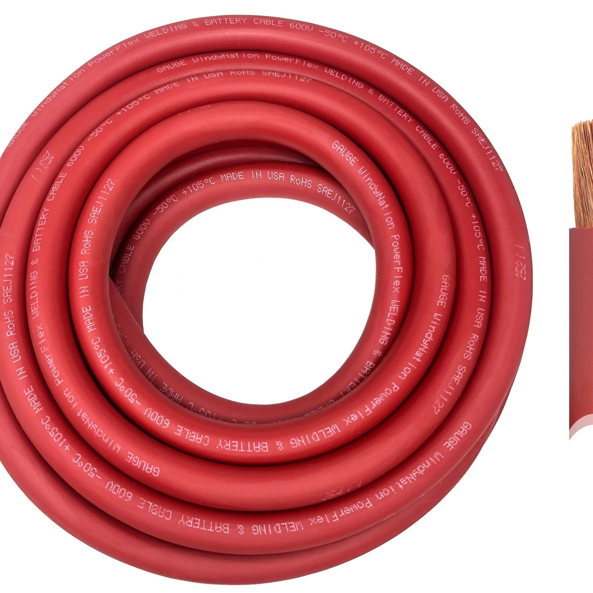 6 Gauge Pure Copper Ultra Flexible Welding & Battery Cable