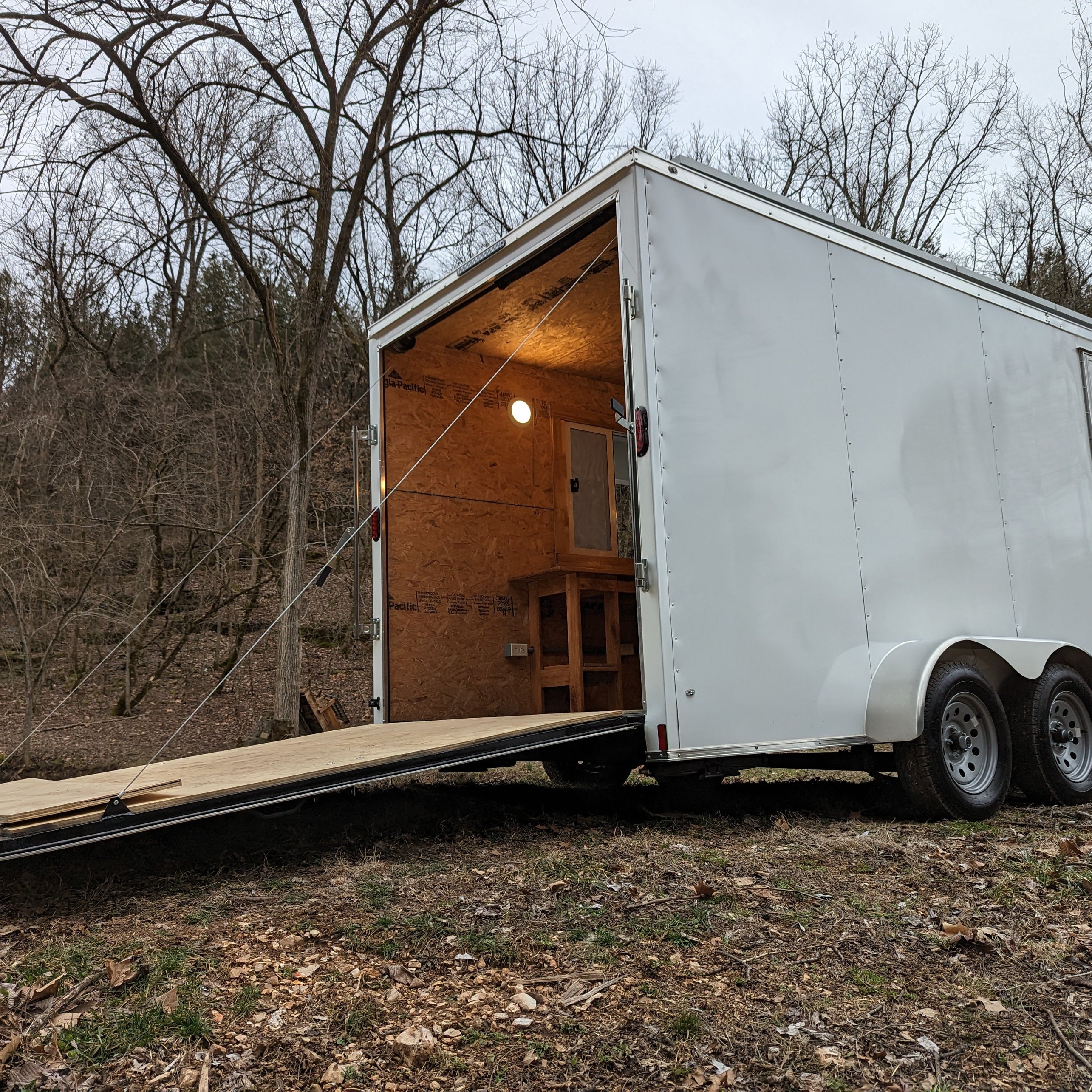 16' Enclosed SOLAR POWERED Offgrid Self-Sufficient Trailer - Concession Window Expanded Solar Array / Expanded Lithium battery bank - MOBILE STOREFRONT VERSION