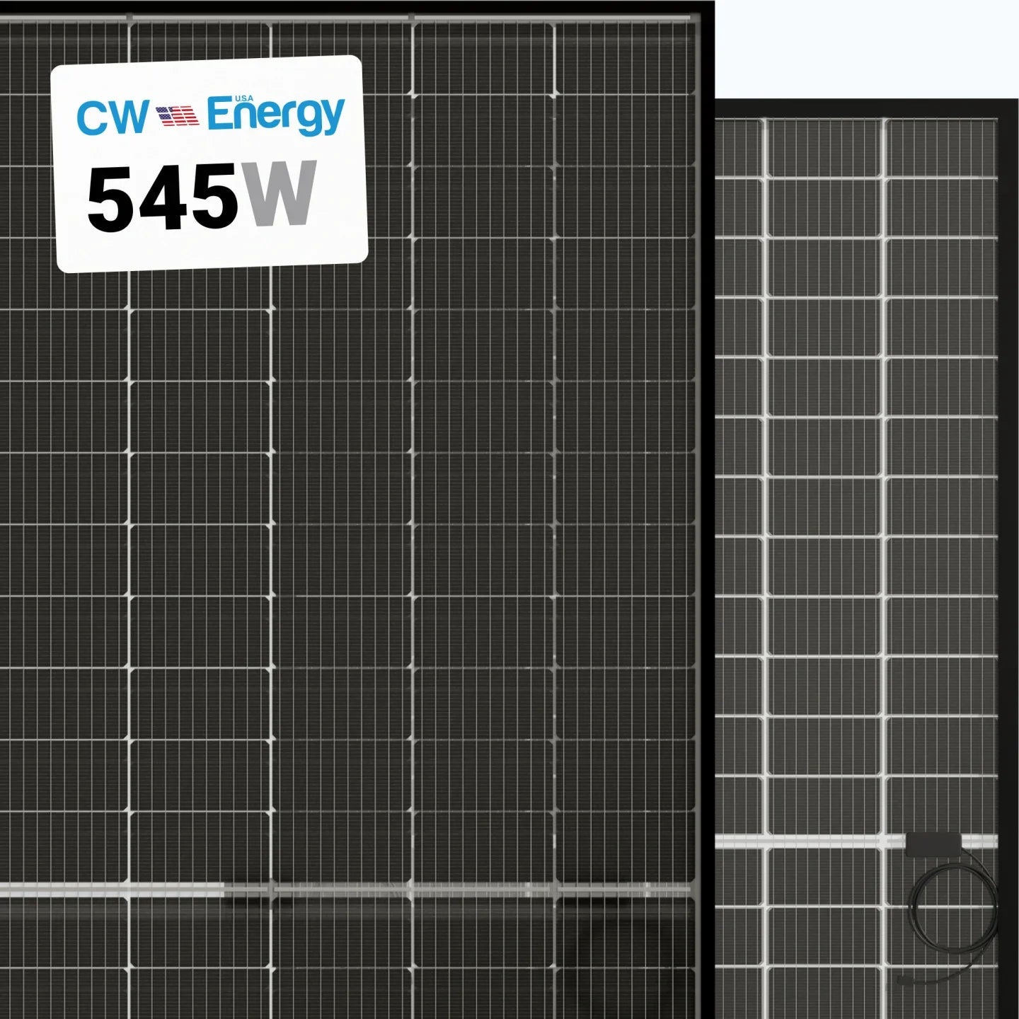 CW Energy 550W Bifacial Solar Panels | Up to 715W Bifacial Gain| CWT550-144PMB10 (Black)
