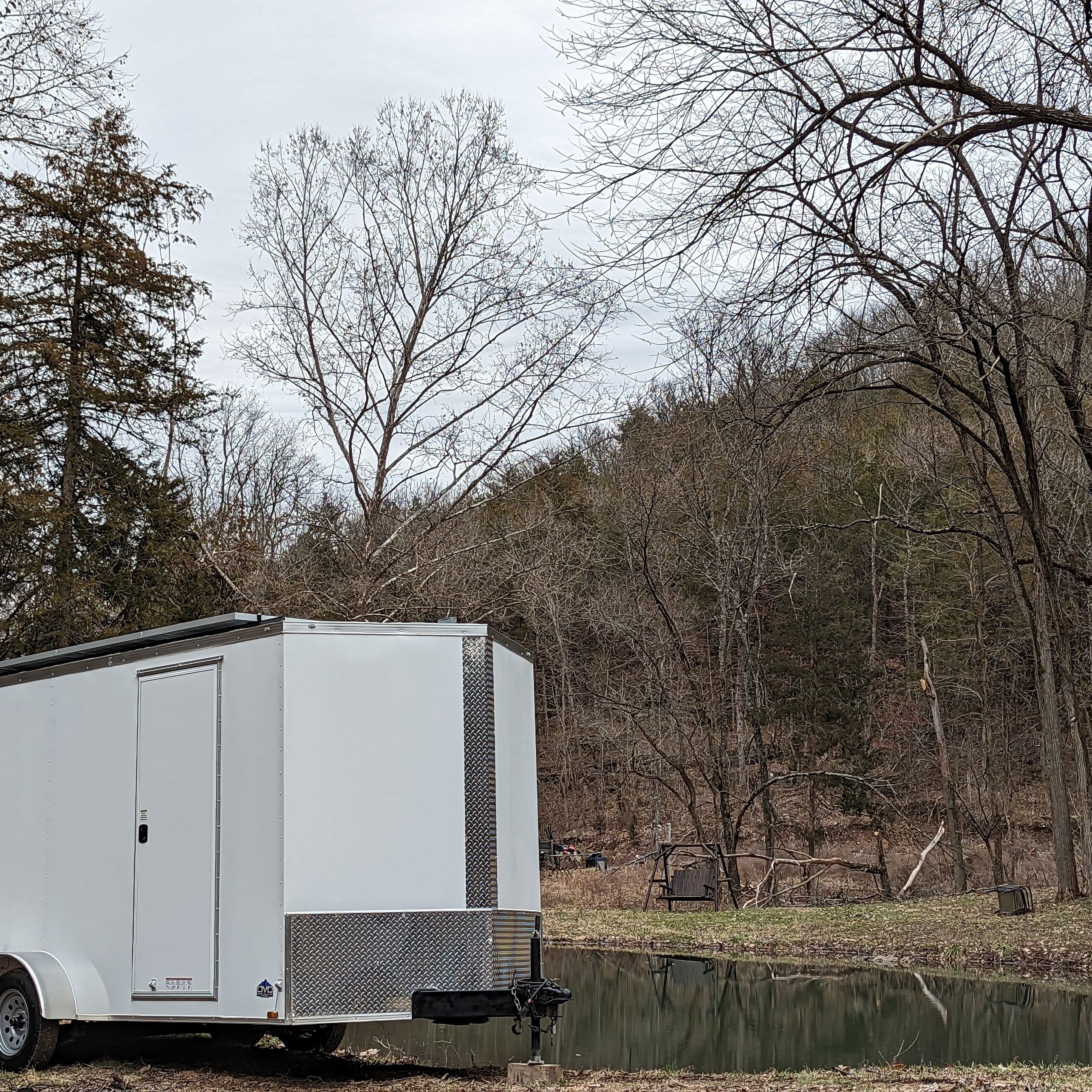 16' Enclosed SOLAR POWERED Offgrid Self-Sufficient Trailer - Concession Window Expanded Solar Array / Expanded Lithium battery bank - MOBILE STOREFRONT VERSION