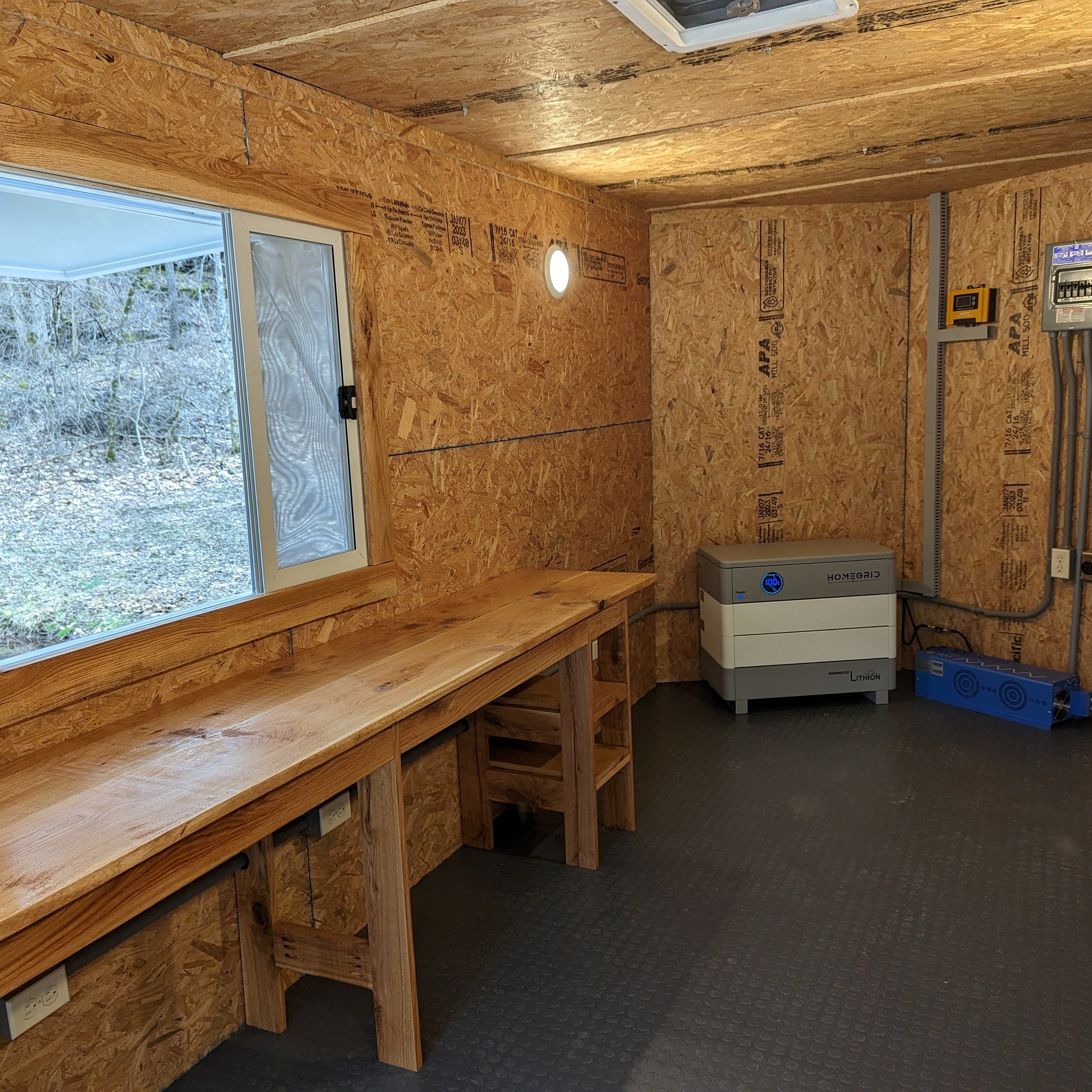 16' Enclosed SOLAR POWERED Offgrid Self-Sufficient Trailer - Concession Window Expanded Solar Array / Expanded Lithium battery bank - MOBILE STOREFRONT VERSION