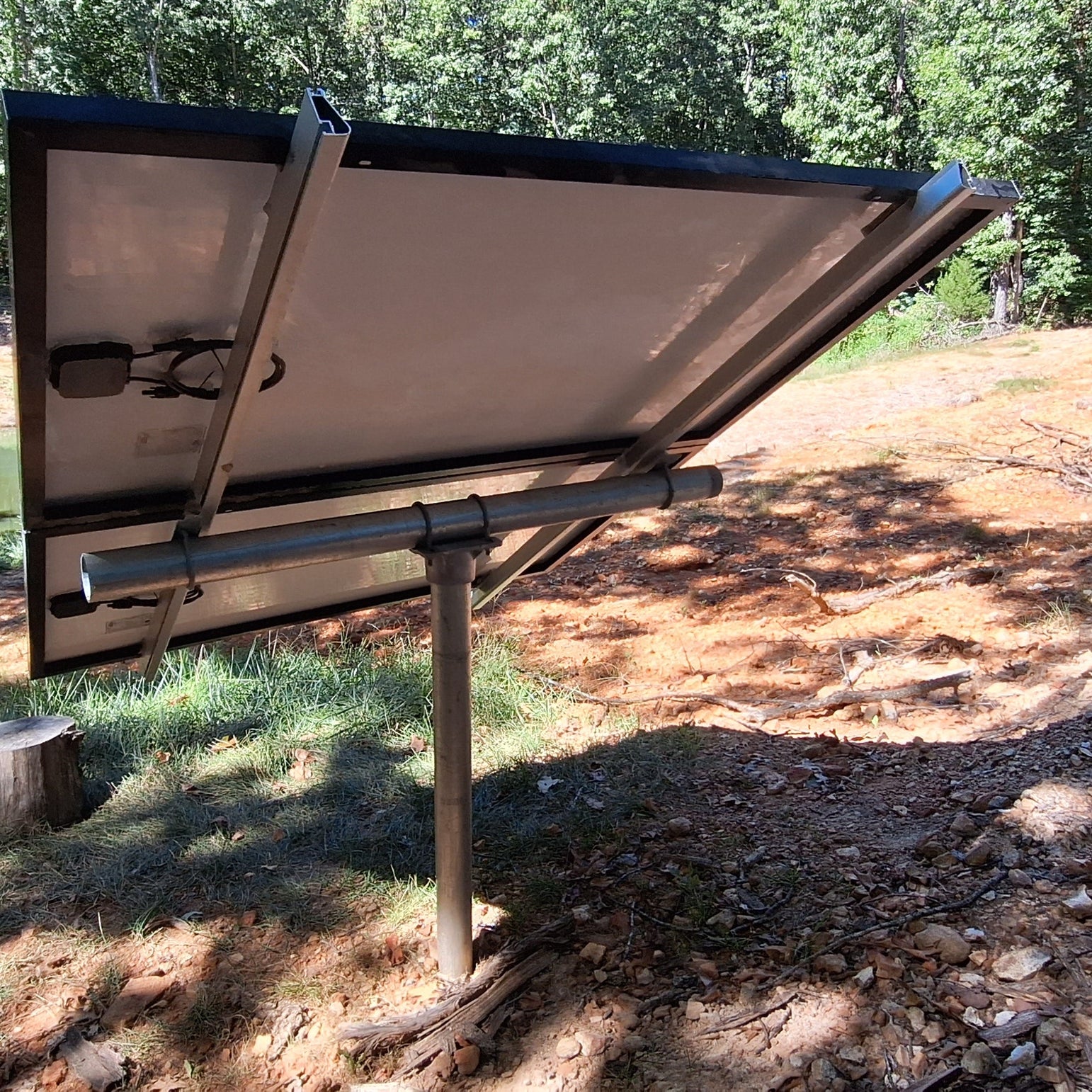 Adjustable Solar Panel 3" Pole Mount - 2x Solar Panels (Without Modules)