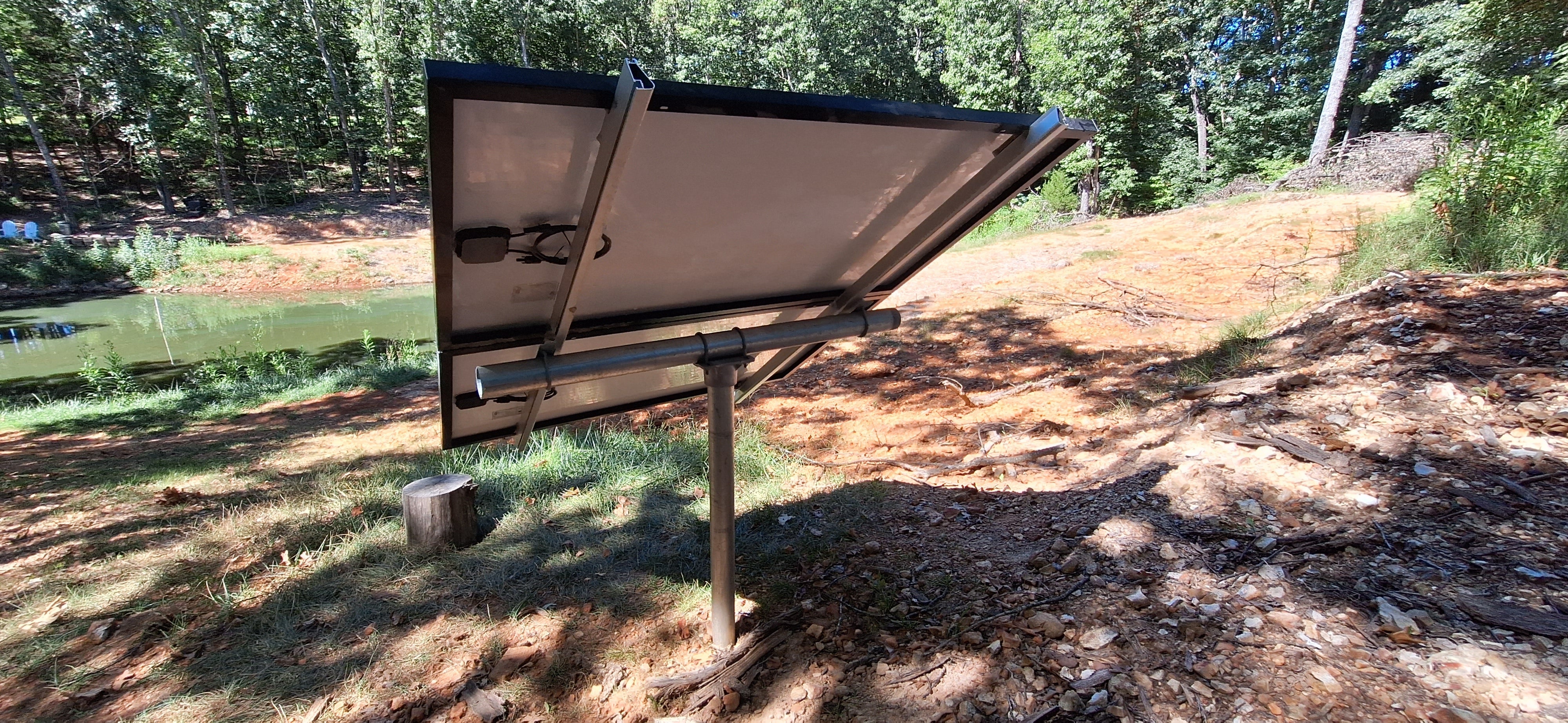 Adjustable Solar Panel 3" Pole Mount - 2x Solar Panels (Without Modules)