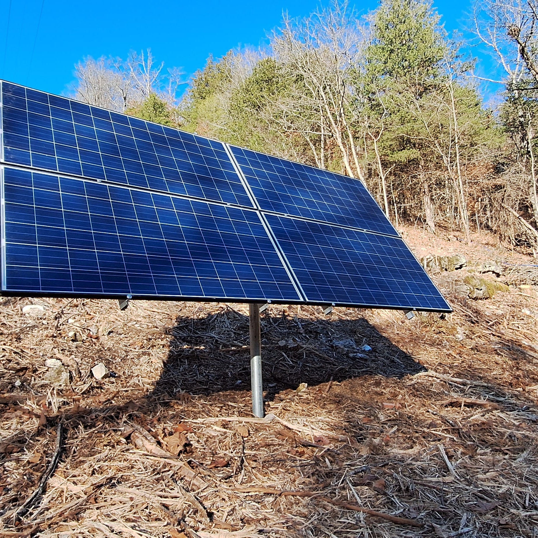Adjustable Solar Panel 3" Pole Mount - 4x Solar Panels (With Modules) 1440 Watt Array