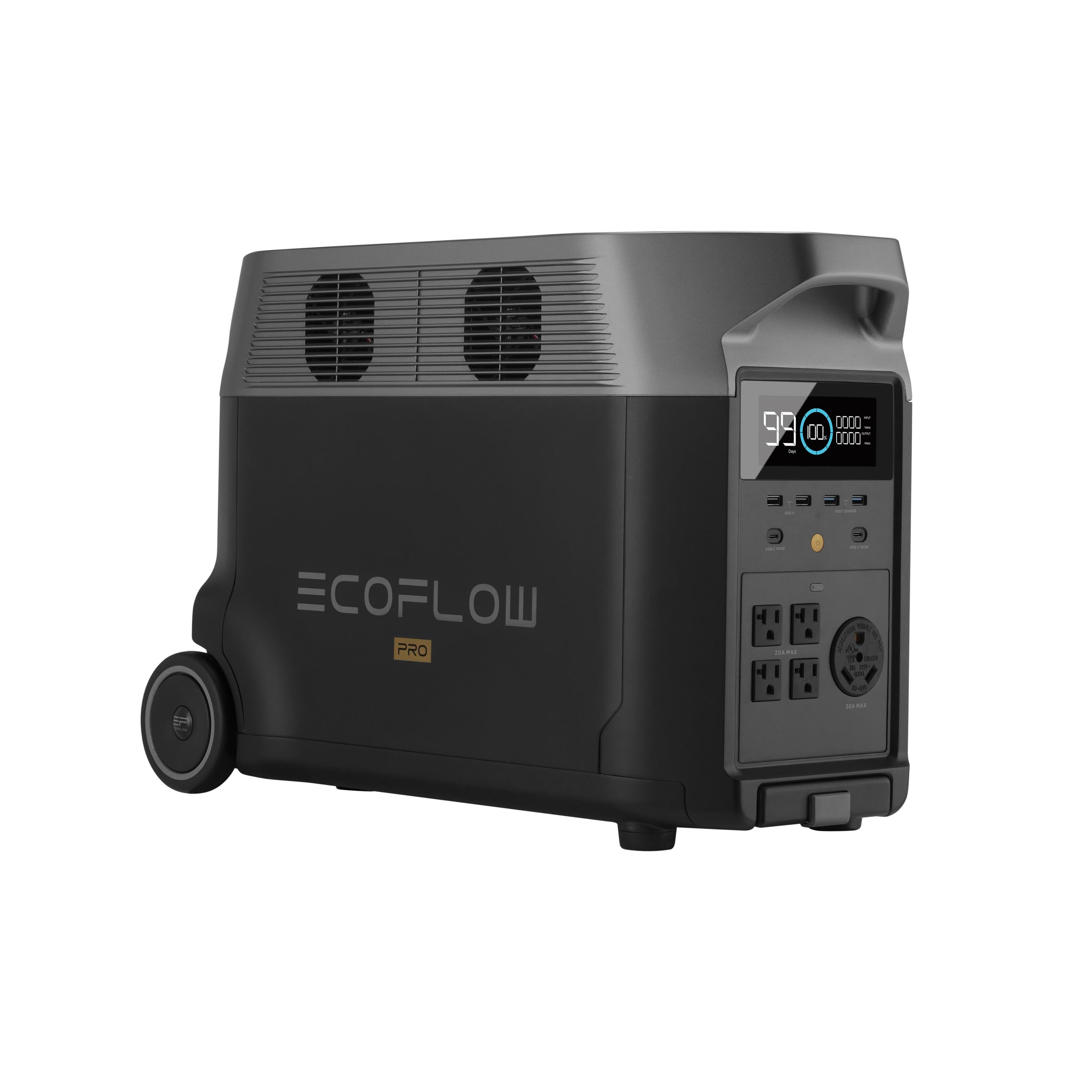 EcoFlow DELTA PRO 120/240V Output - 2x 3600 Watt Solar Generators / 7200wH Lithium Storage / 2600w Solar Complete Offgrid Kit