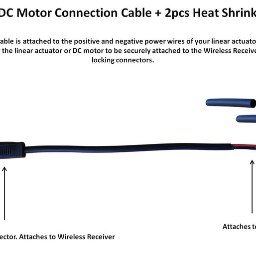 Linear Actuator or DC Motor Power Supply + DPDT Wireless Remote Control Up Down Switch + Wiring